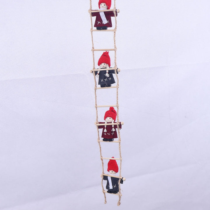 Decorative ladder with Christmas figures