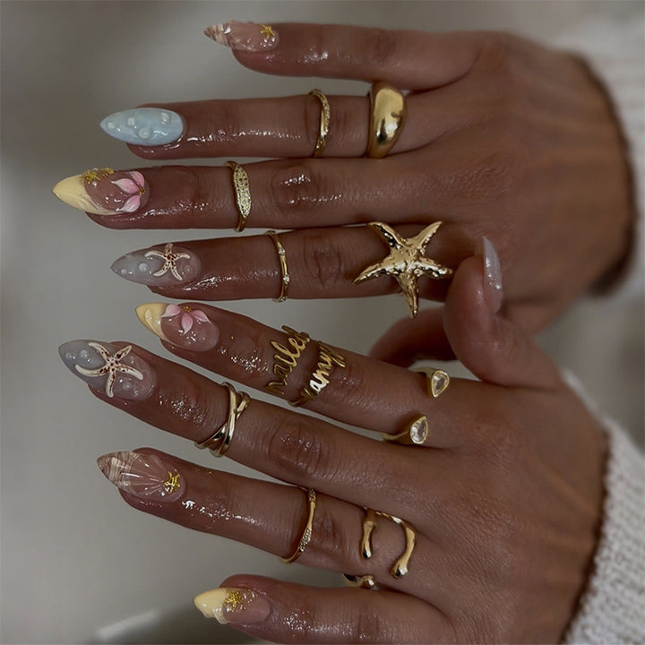 Floral Decorative Press-On Nail Set Kalsten 1788495993