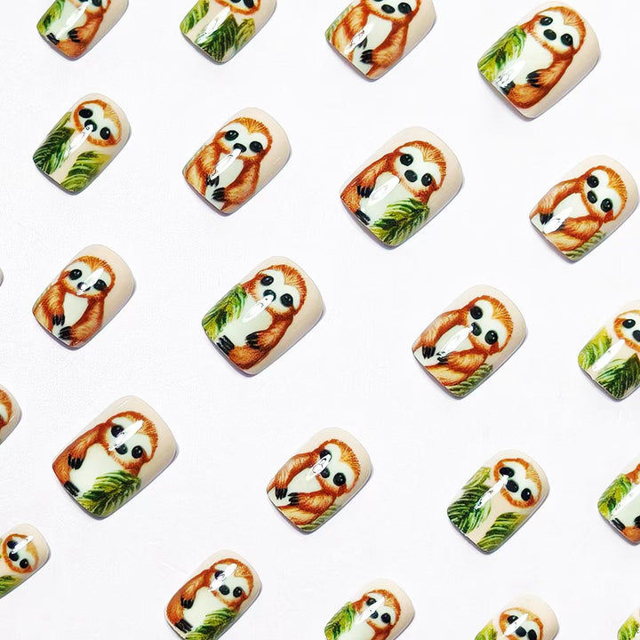 Sloth-Inspired 3D Nail Art Kalsten