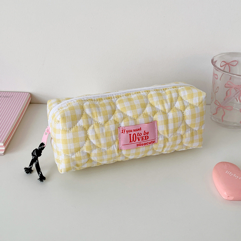 Quilted Gingham Pencil Case Kalsten
