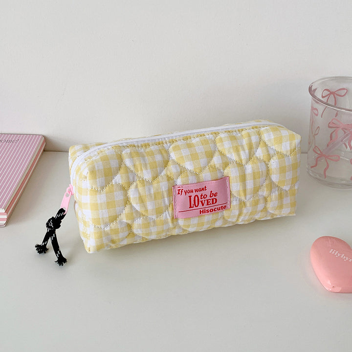 Quilted Gingham Pencil Case Kalsten