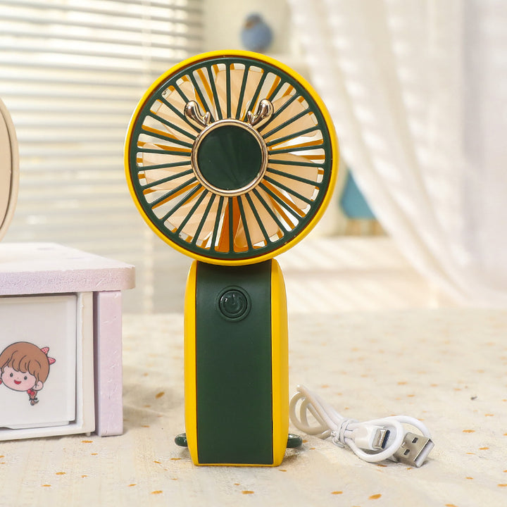 Women Portable Hand Fan with USB Connection and Flexible Tilt Kalsten
