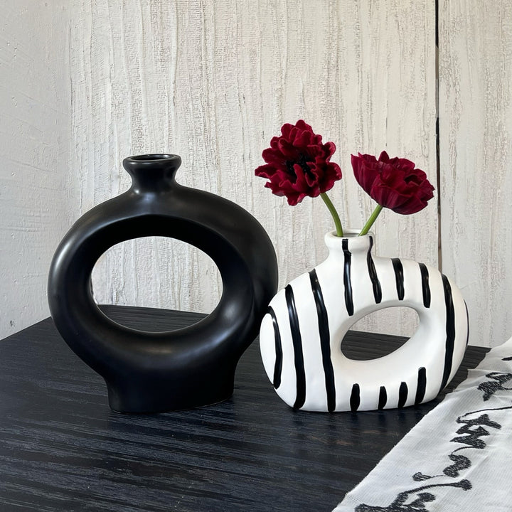 Artistic Abstract Ceramic Flower Vase for Home