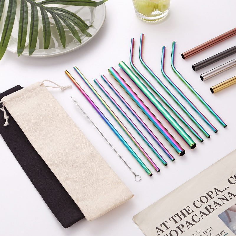Stainless Steel Straw Set with Cleaning Brushes Kalsten