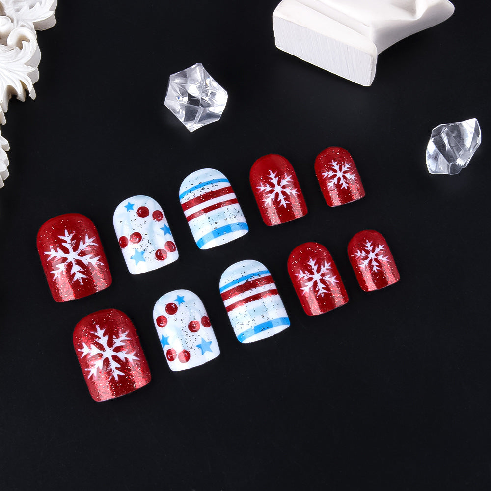 Festively Themed Press-On Nail Art Kalsten
