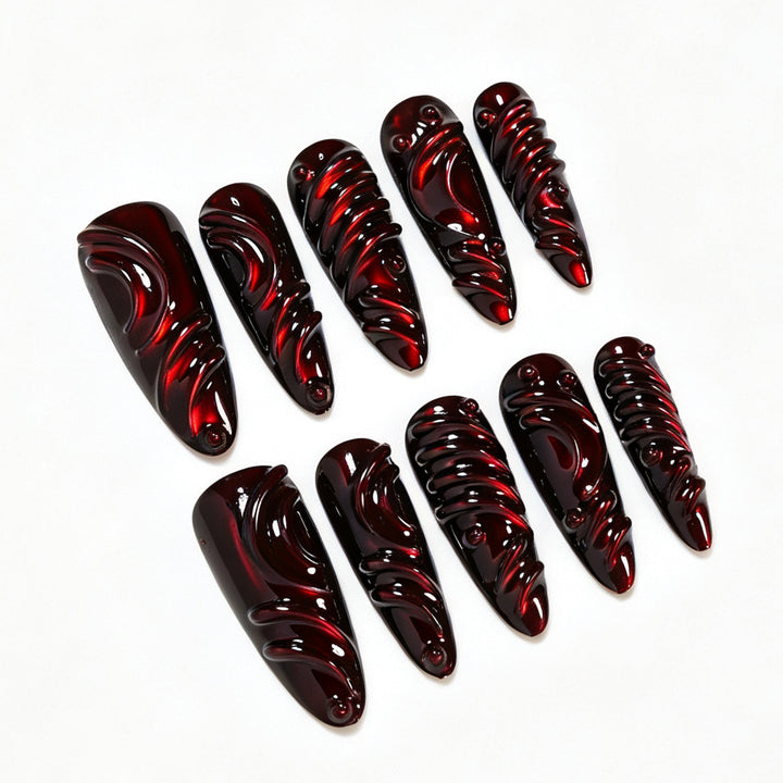 Artistic Stiletto Nail Art Extensions Kalsten