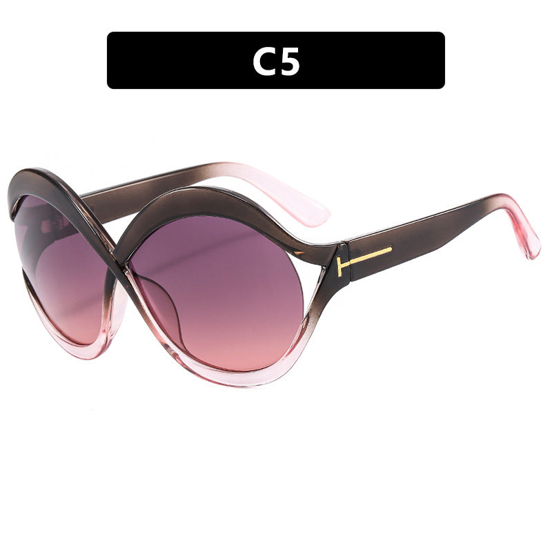 Women's extravagant Cat-Eye sunglasses with curved frame Kalsten