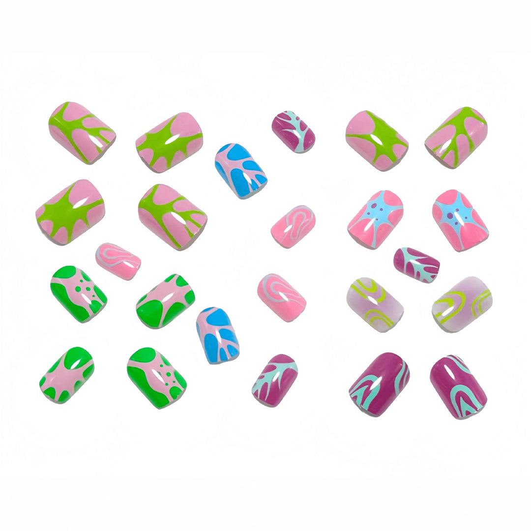 Artificial nails with creative color patterns Kalsten