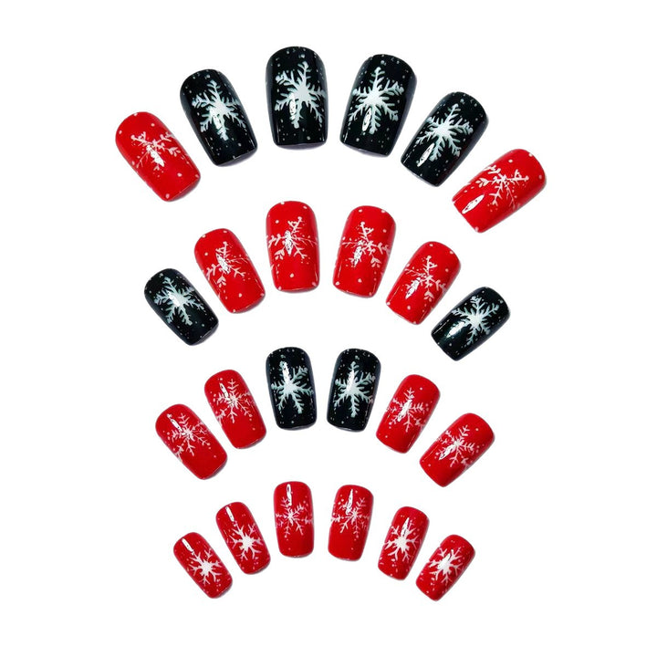 Artificial nails with winter snowflake design Kalsten