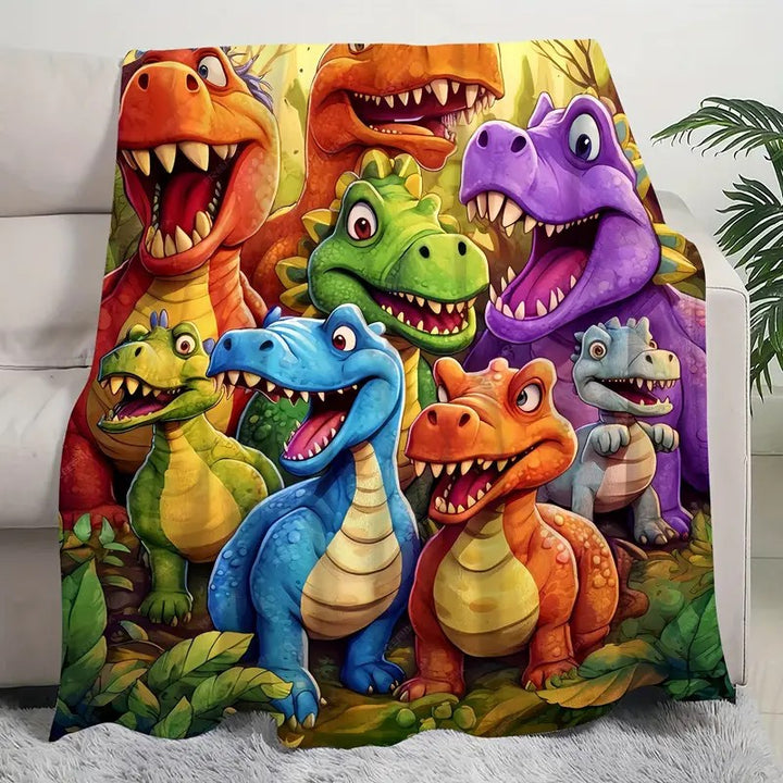 Cartoon Dinosaur Themed Wall Tapestry