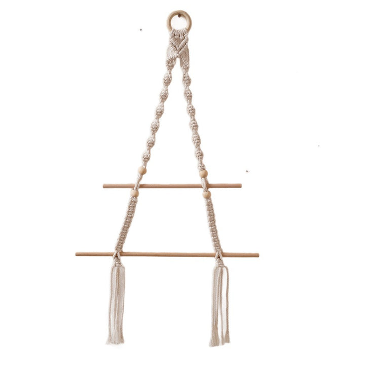 Macrame Hanging Plant Holder with Wooden Rod Kalsten