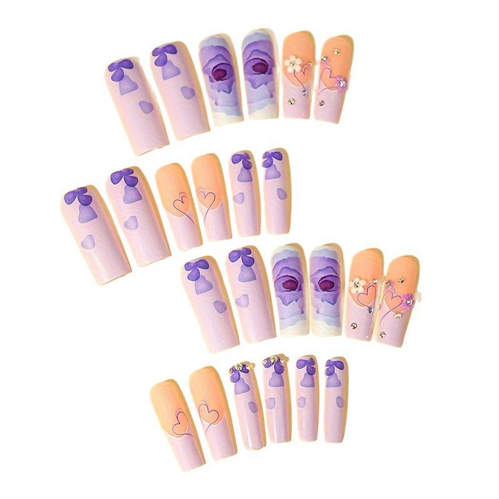 Artificial Nail Set with Floral Patterns Kalsten