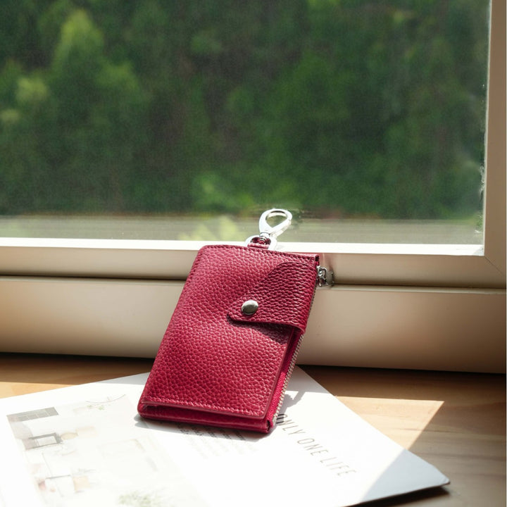 Premium Zippered Leather Card Holder
