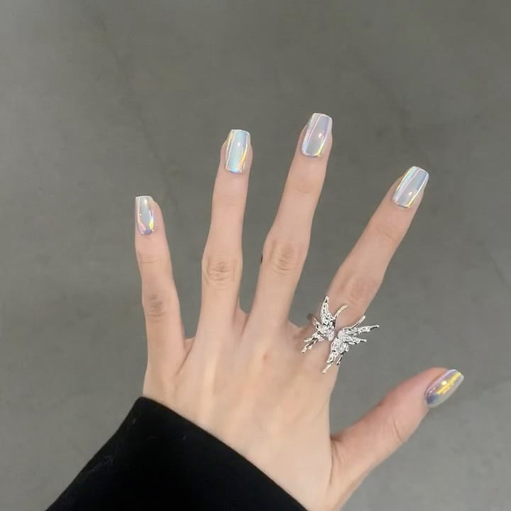 Iridescent Press-On Nail Set Kalsten