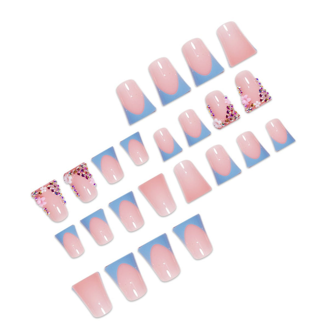 Decorative Floral Press-On Nail Enhancements Kalsten