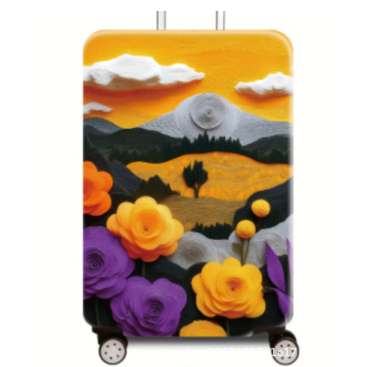 Women's hard shell suitcase with stylish landscape design Kalsten