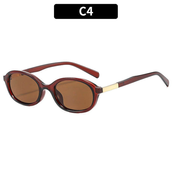 Modern Retro Oval Frame Sunglasses