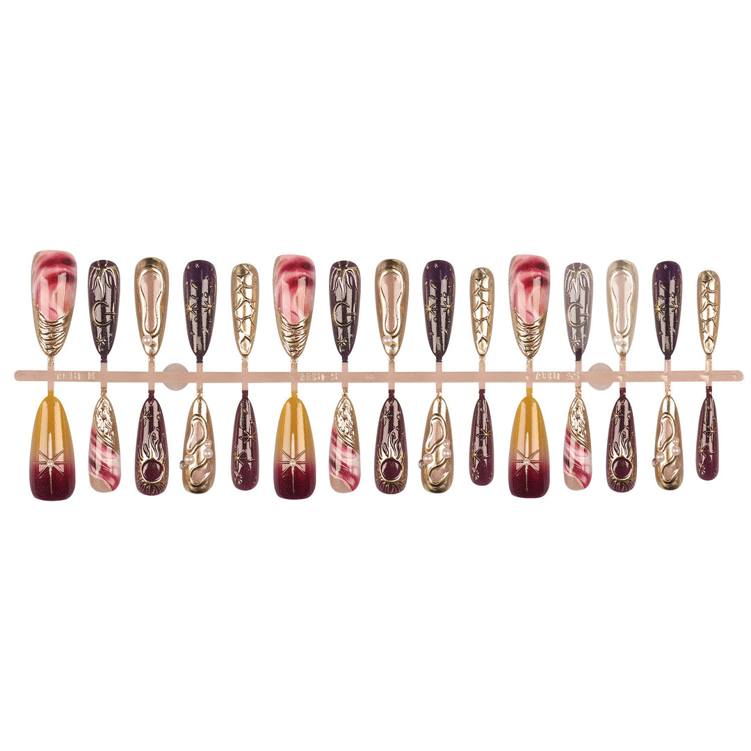 Artistic Press-On Nail Art Set