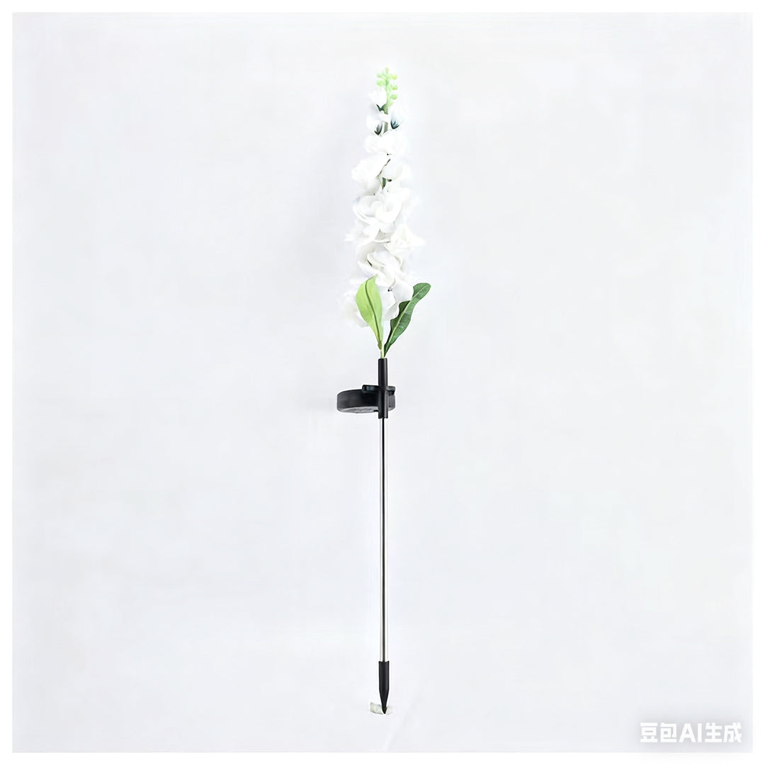 Decorative Tall Artificial Delphinium Garden Stake With Stainless Steel Spike And Adjustable Clip Kalsten