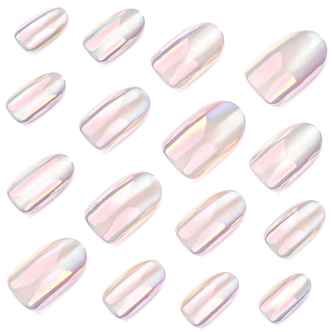 Trendy Nail Extensions with Shimmering Gradient Kalsten