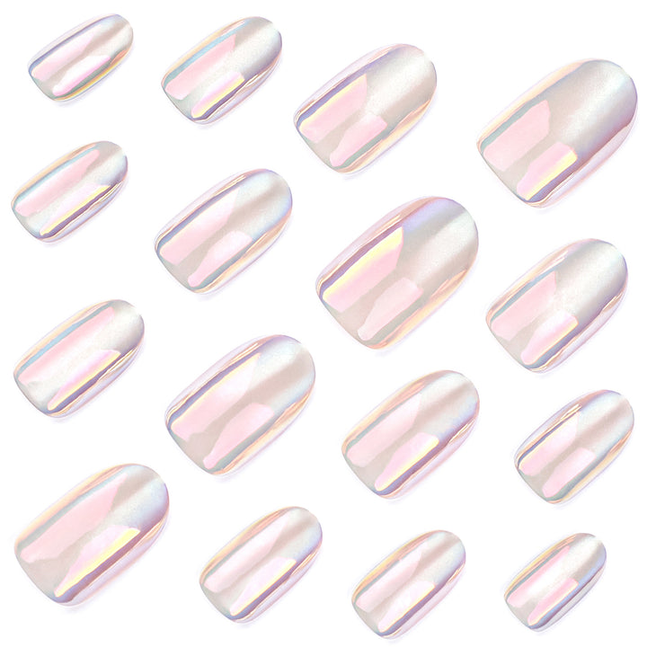 Trendy Nail Extensions with Shimmering Gradient Kalsten
