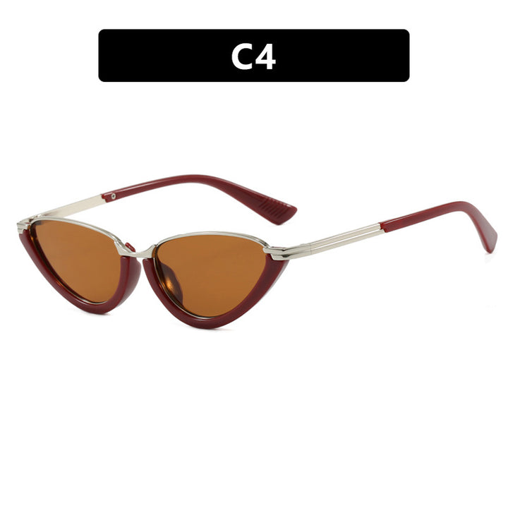 Women futuristic Cat-Eye sunglasses with golden accents Kalsten