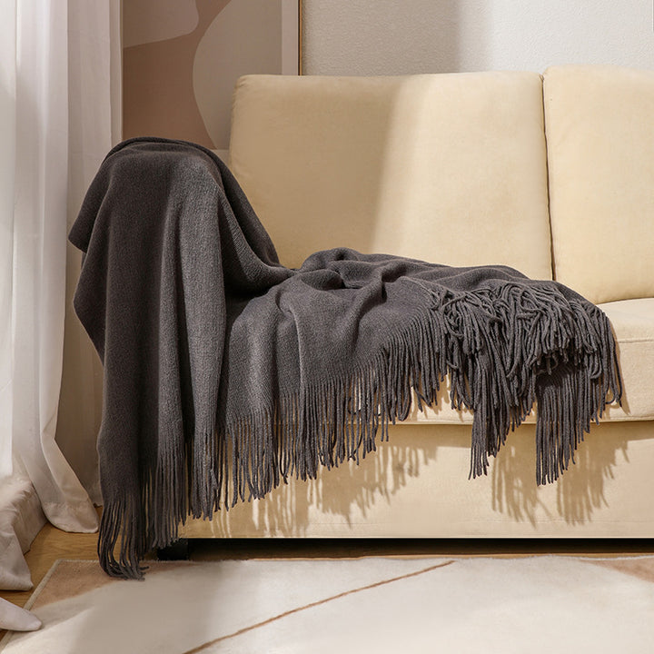Luxurious Plush Fringe Throw Blanket