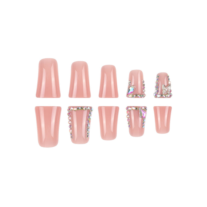 Rhinestone-Embellished Press-On Nail Art Kalsten