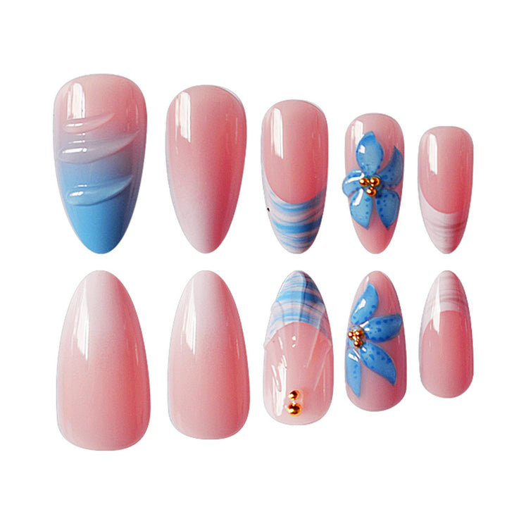 3D Floral and Ocean-Themed Nail Art Extensions Kalsten