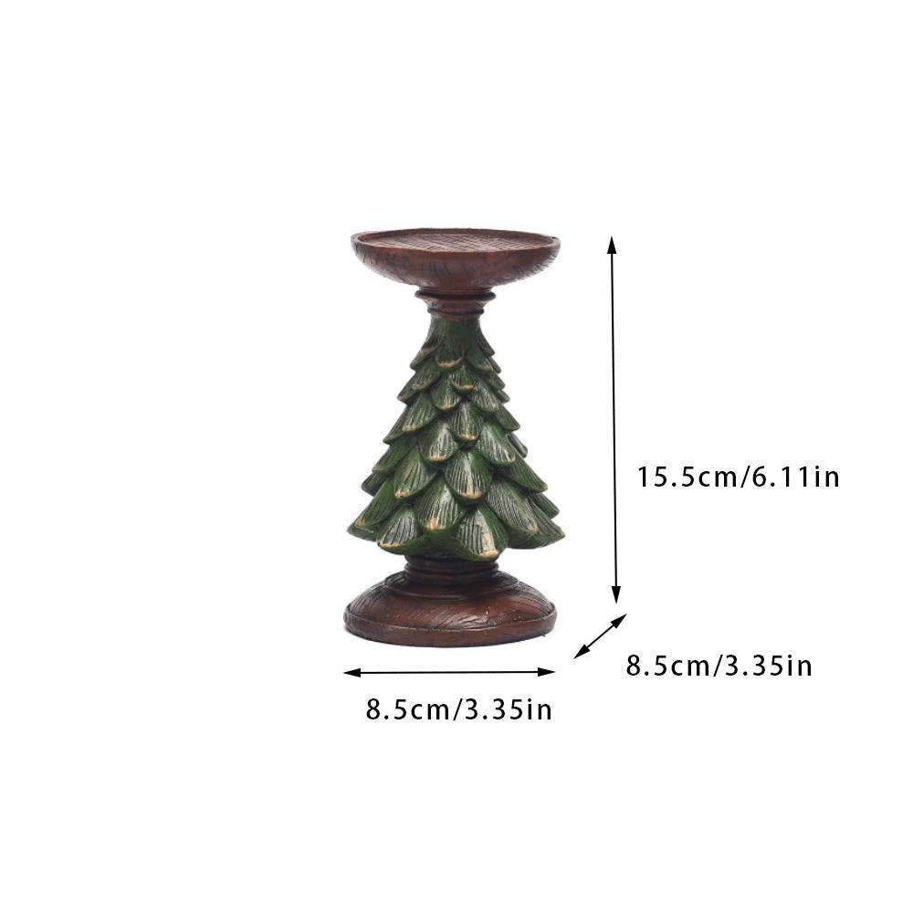 Decorative candle holder with Christmas tree design Kalsten