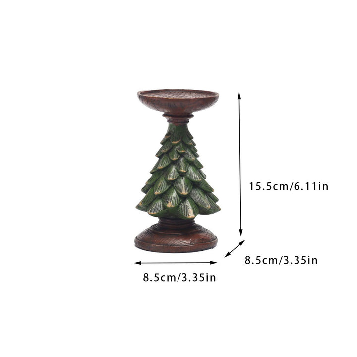 Decorative candle holder with Christmas tree design Kalsten
