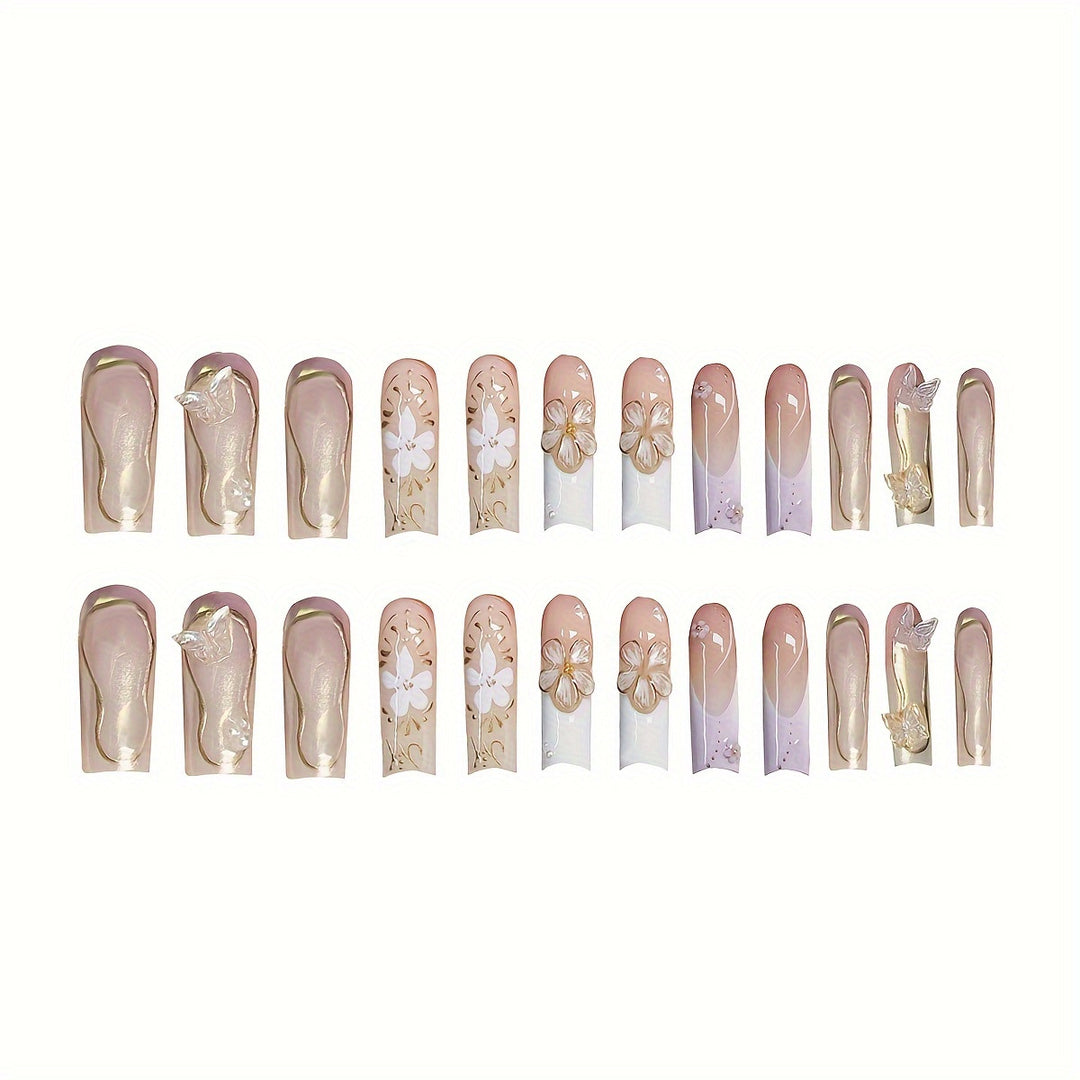 Artistic 3D Butterfly Nail Extensions Kalsten
