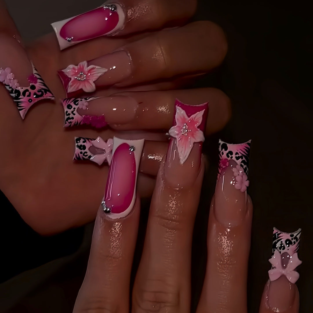 Decorative Floral Nail Art Extensions Kalsten