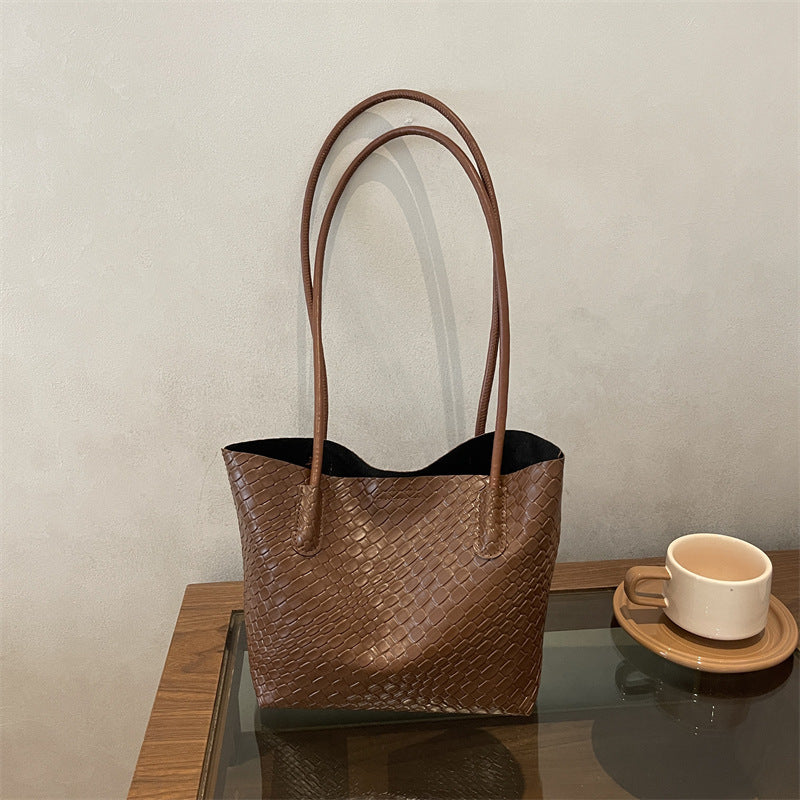 Woven Textured Handbag