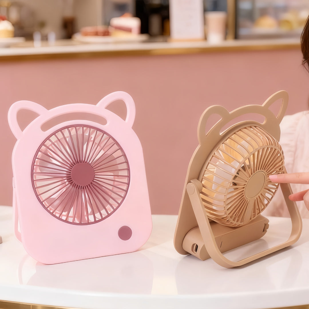 Ladies handheld fan with cute cat design Kalsten