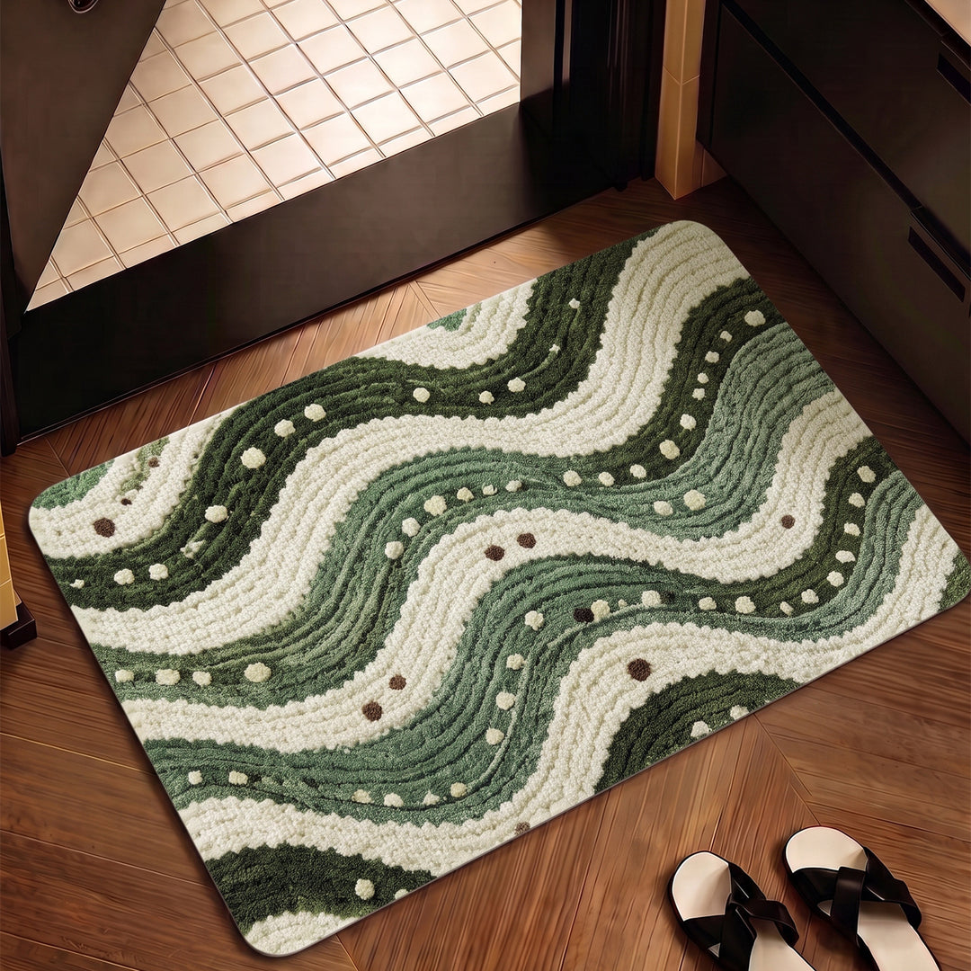 Textured Wave Pattern Area Mat Kalsten