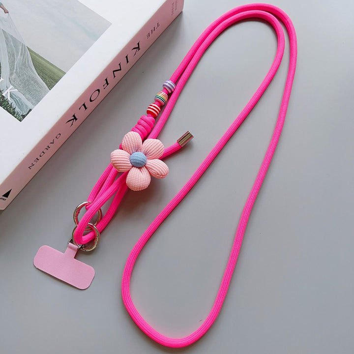 Decorative Flower Charm Phone Lanyard Kalsten