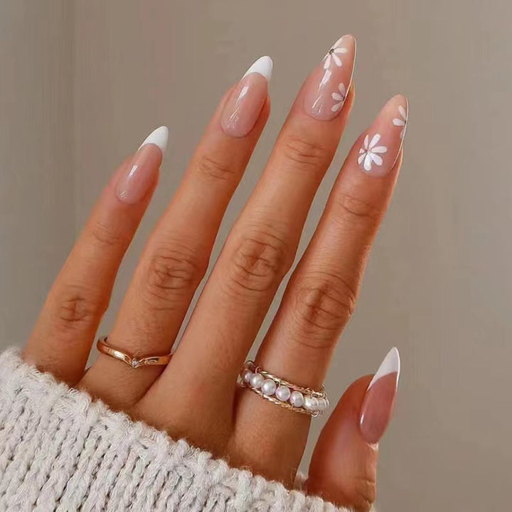 Elegant Floral Tip Acrylic Nail Art Kit