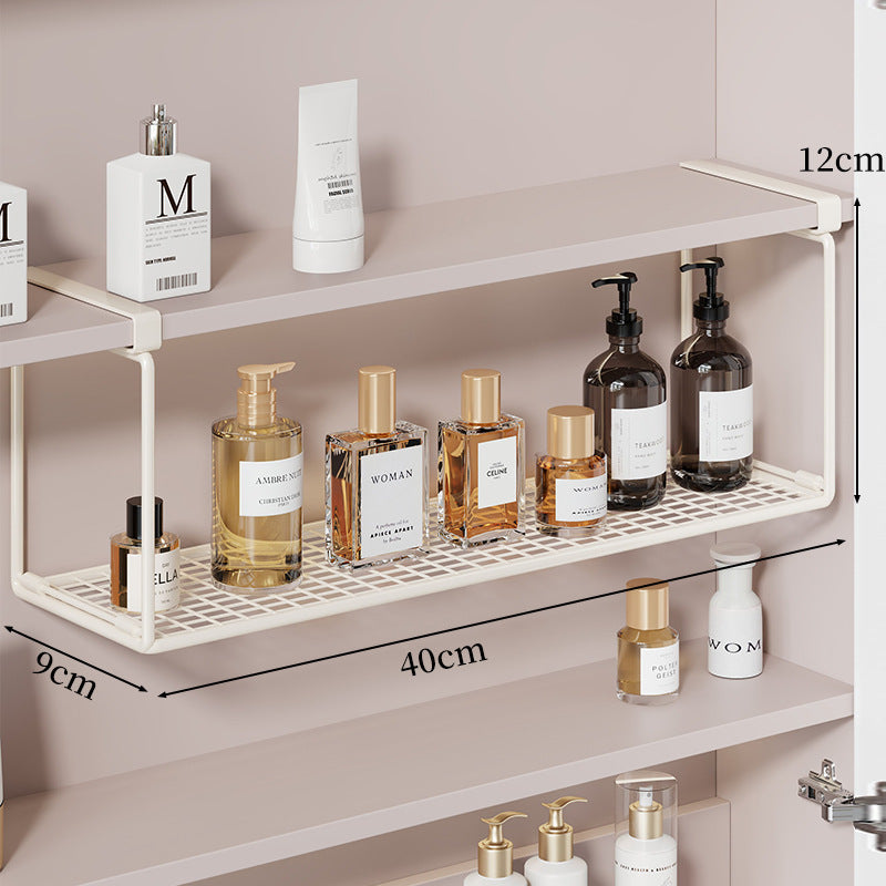 Slim Under-Shelf Ventilated Metal Grid Storage Tray for Cabinet and Closet