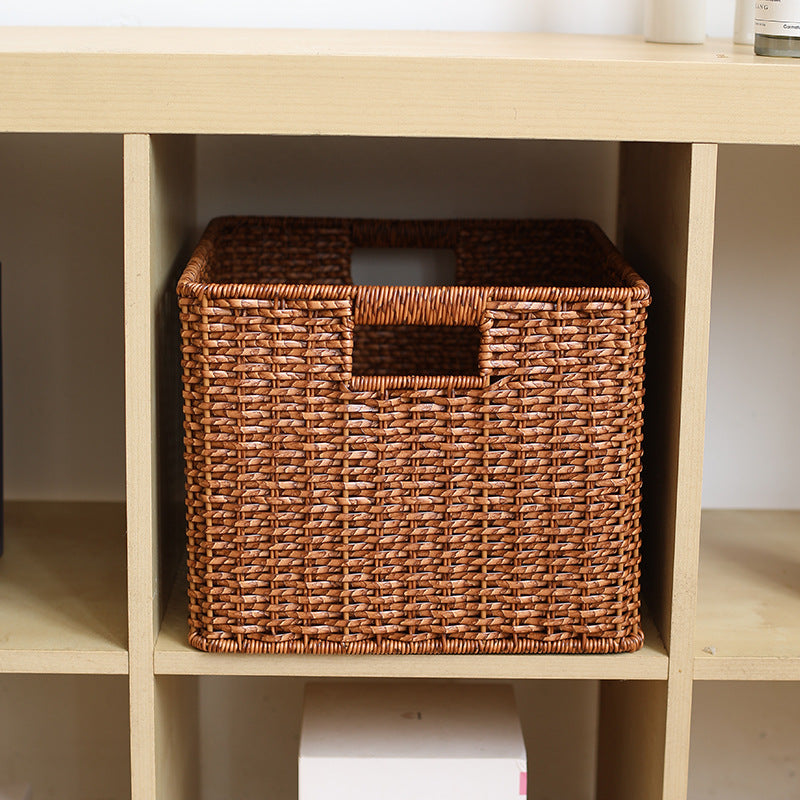 Handwoven Storage Basket with Built-in Handles Kalsten