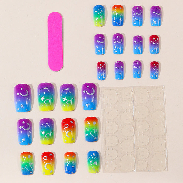 Cosmic Gradient Nail Art Extensions Kalsten