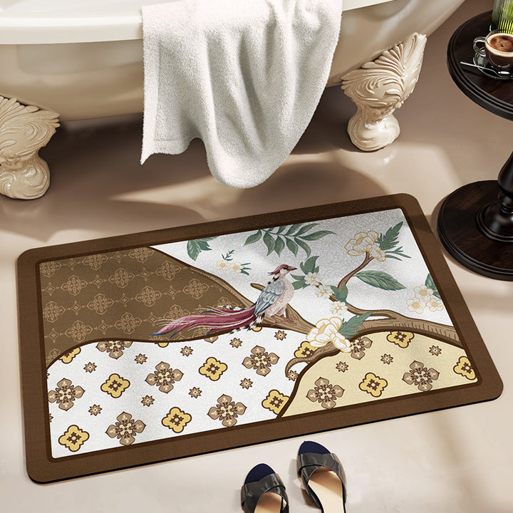 Floral Inspirational Bath Mat
