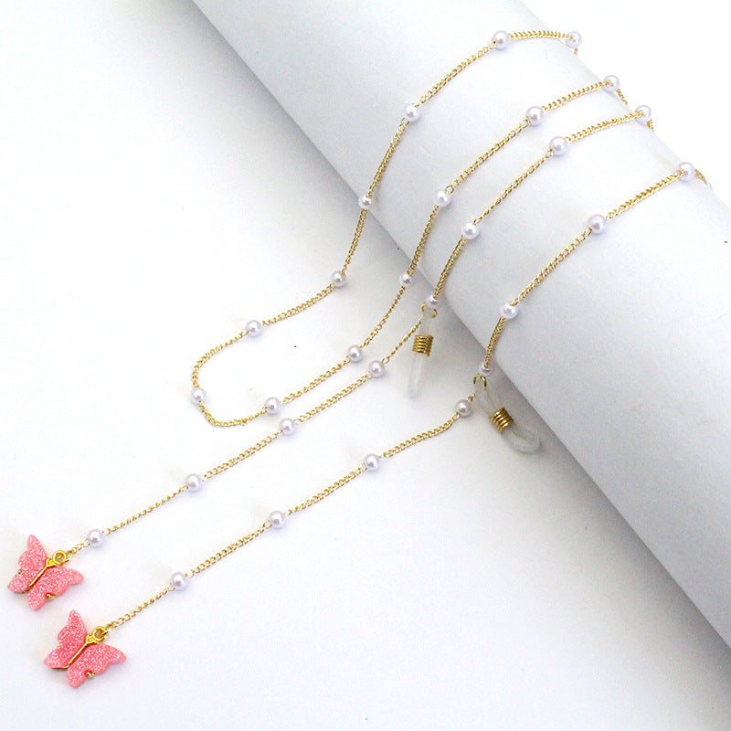 Butterfly-Embellished Eyewear Chain Kalsten