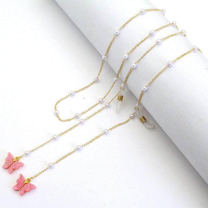 Butterfly-Embellished Eyewear Chain Kalsten