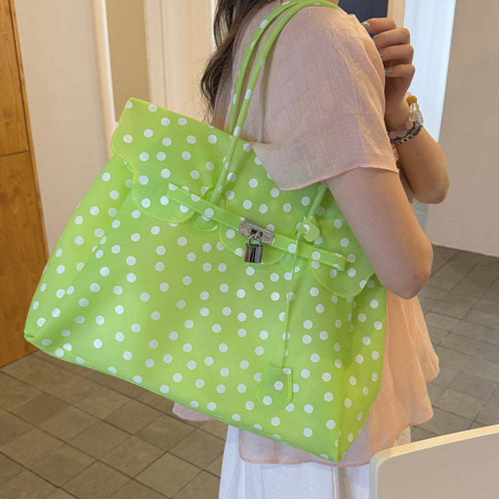 Polka Dot Handheld Tote