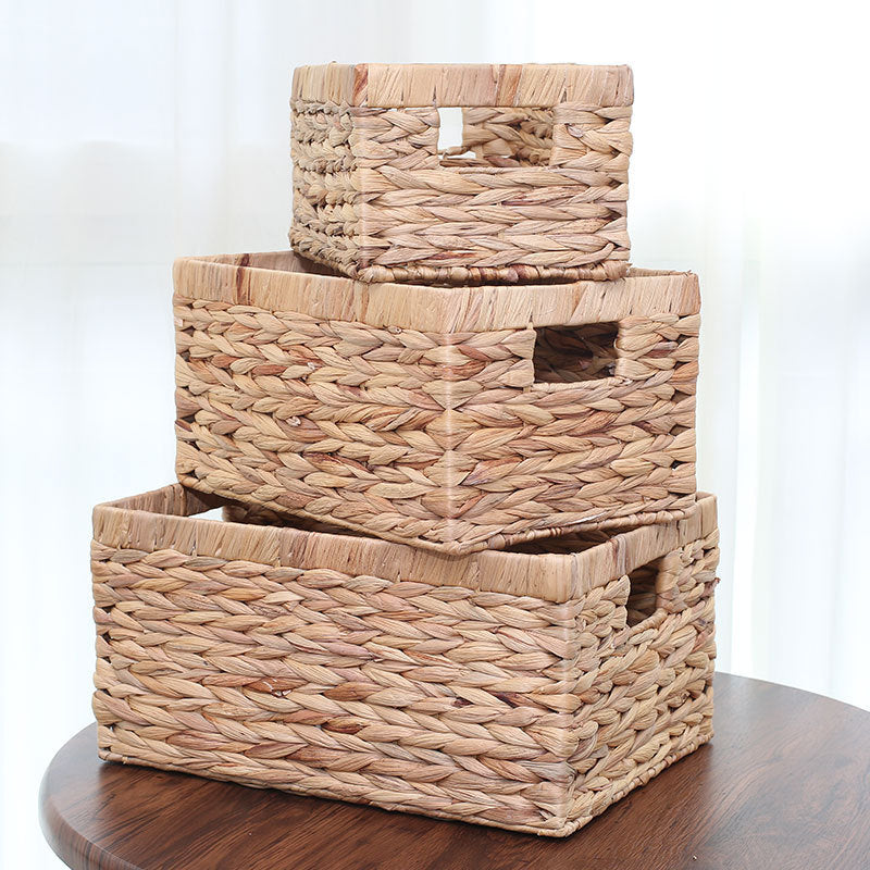 Handcrafted organizer basket with two handles Kalsten