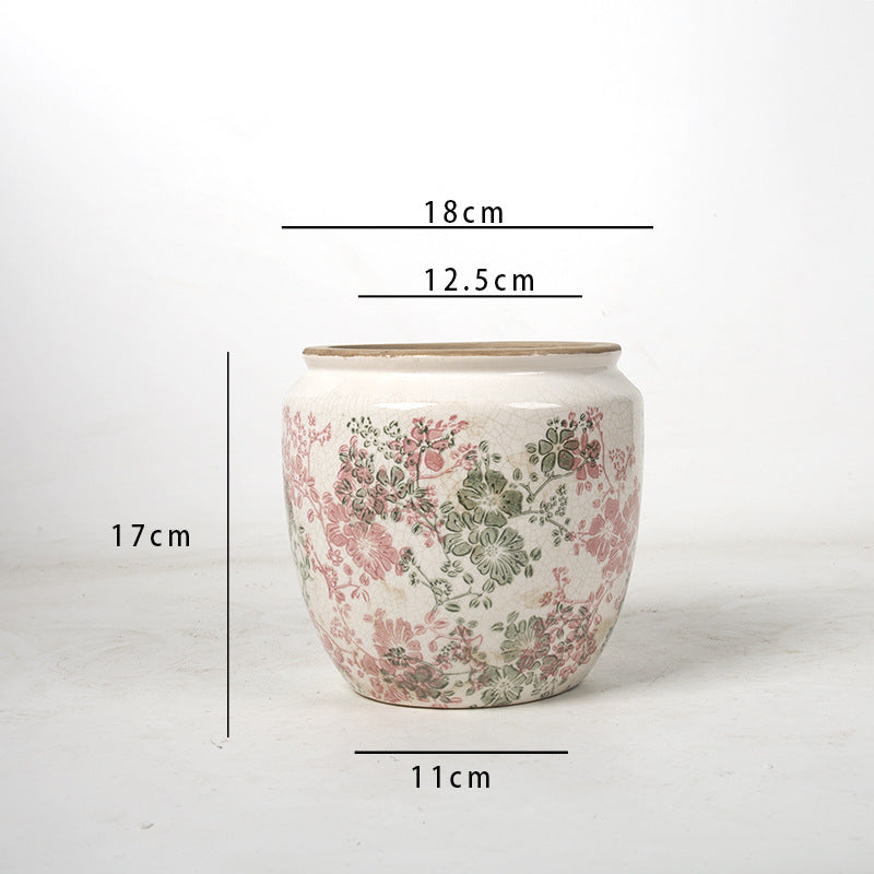 Floral Ceramic Plant Bowl Kalsten