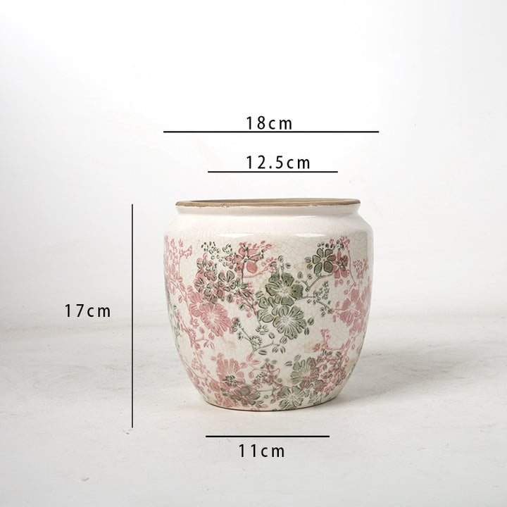 Floral Ceramic Plant Bowl Kalsten