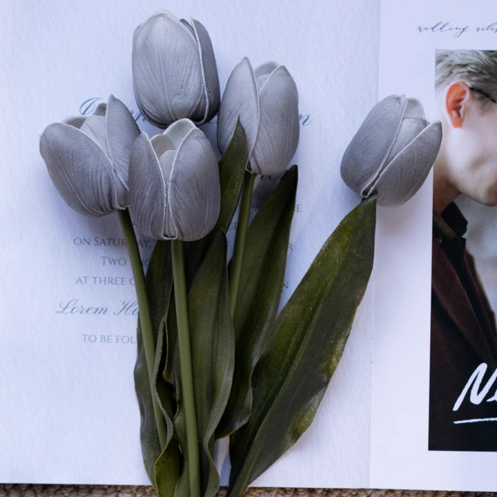 Lifelike Tulip Floral Arrangement