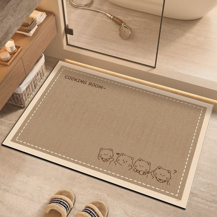 Cute Cartoon Dog-Themed Bath Mat